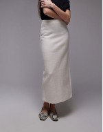midi skirt in light beige